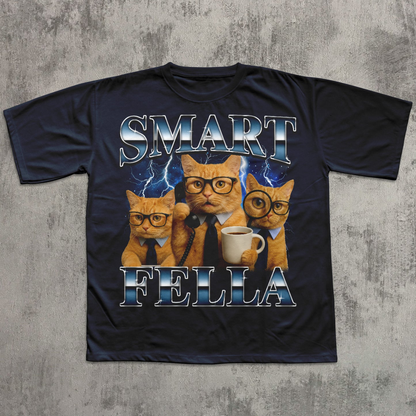 Smart Fella Funny Cat Meme T-shirt