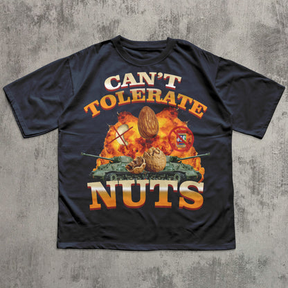 Can't Tolerate Nuts Funny Meme Gift T-shirt for Friends, Goofy ahh Shirt
