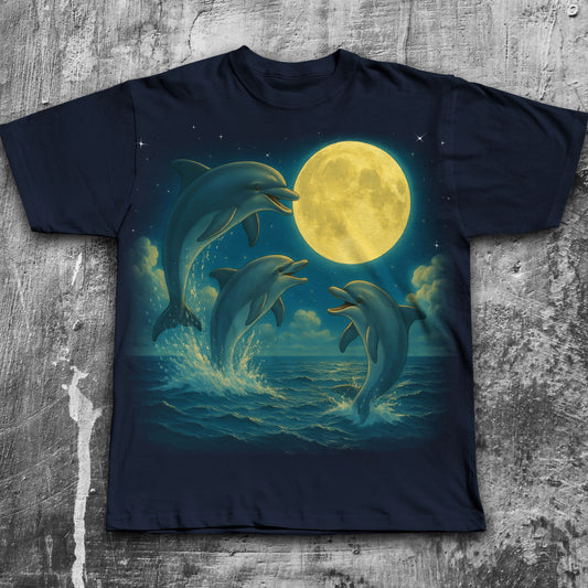 90s Retro Dolphins Vintage Graphic Tee Shirt