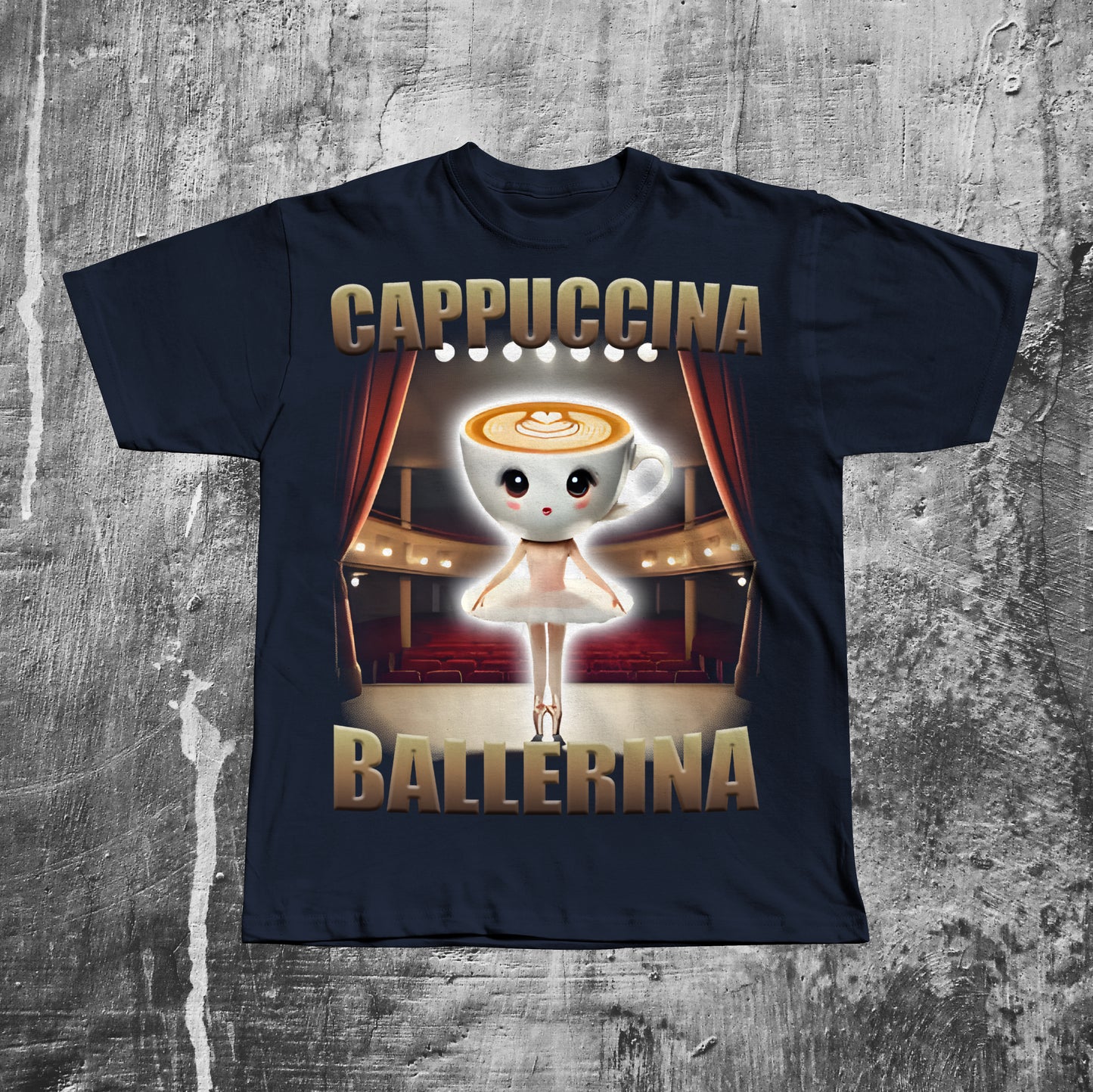 Cappuccina Ballerina Funny Italian Brainrot Meme T-shirt
