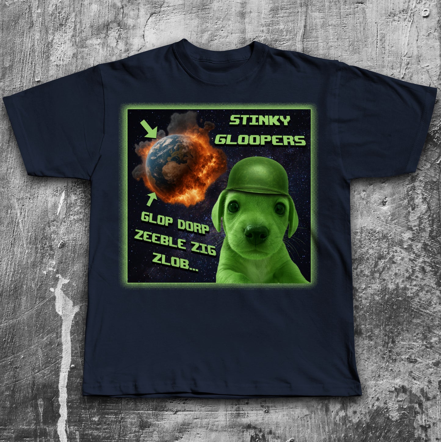 Funny Alien Dog Meme T-shirt, Dogs Lover Gift, Silly T-shirt, Glerp Glorp Tshirt