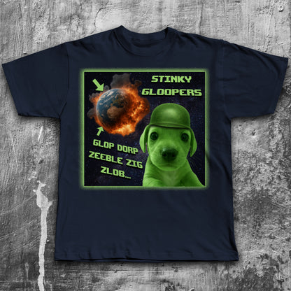 Funny Alien Dog Meme T-shirt, Dogs Lover Gift, Silly T-shirt, Glerp Glorp Tshirt
