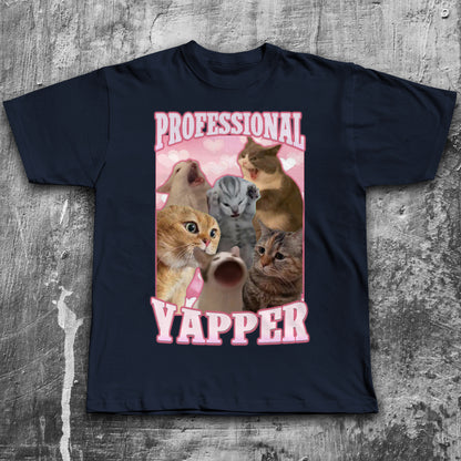 Professional Yapper Funny Cat Meme T-shirt