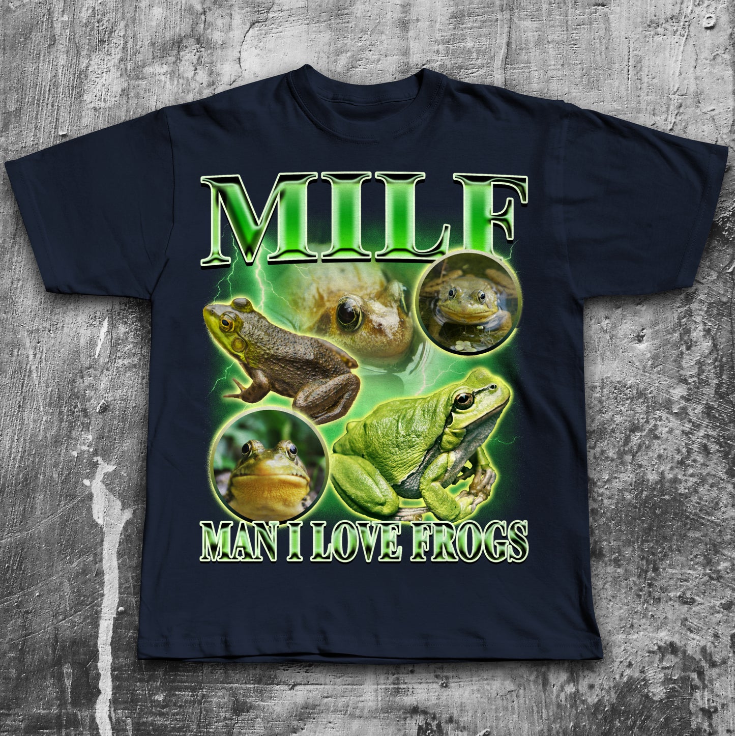 Man I Love Frogs Funny Vintage T-shirt, Frog Shirt, Milf Parody Tee