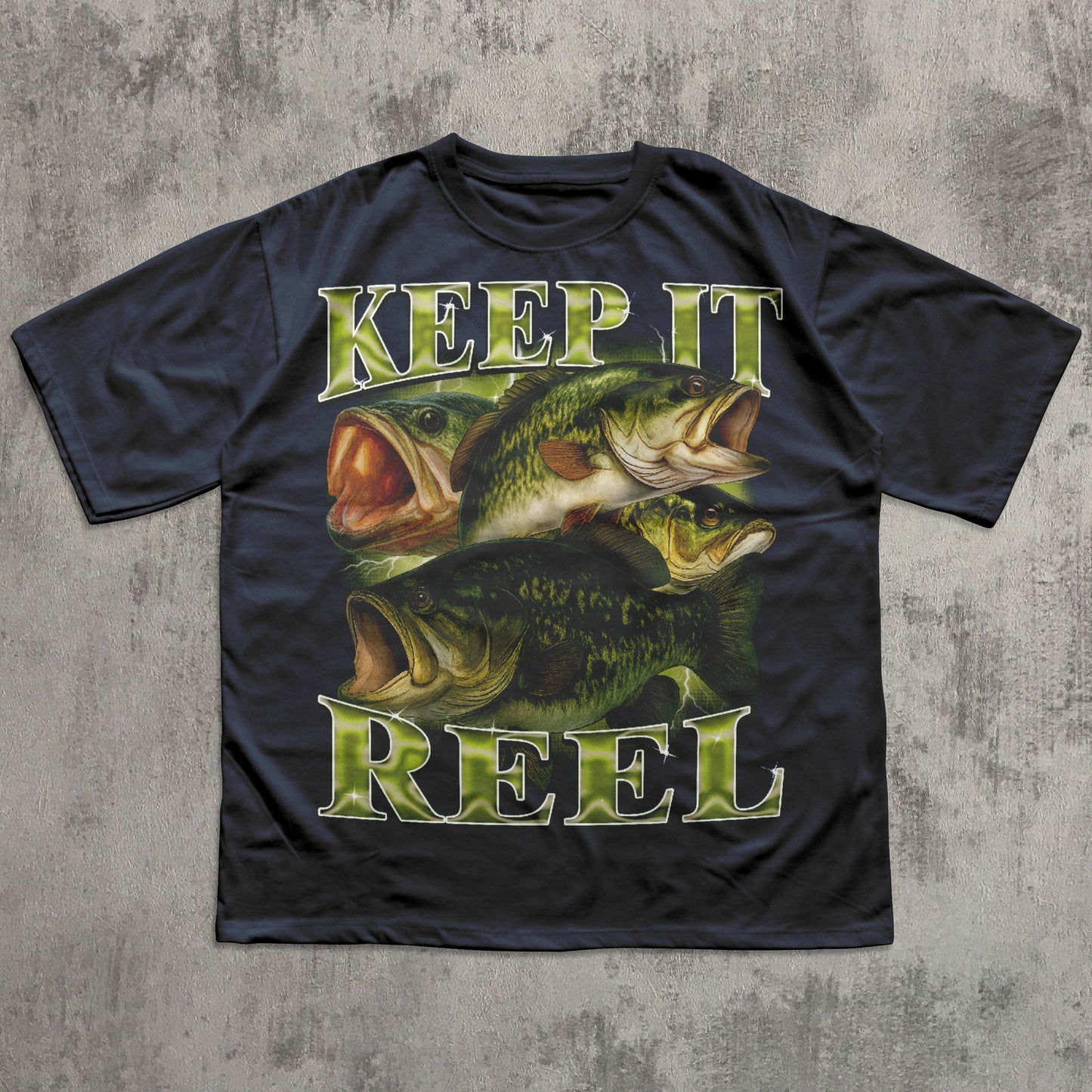 Keep It Reel Funny Bass T-shirt, Fisherman Shirts, Fish Lover Tee, Bootleg Retro Shirt