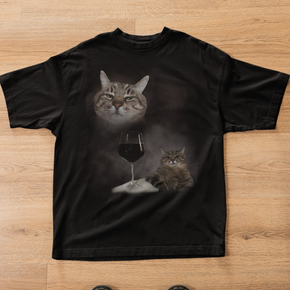 Funny Cat Elbow on table Meme T-shirt