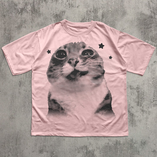 Funny Graphic Cat Meme T-shirt
