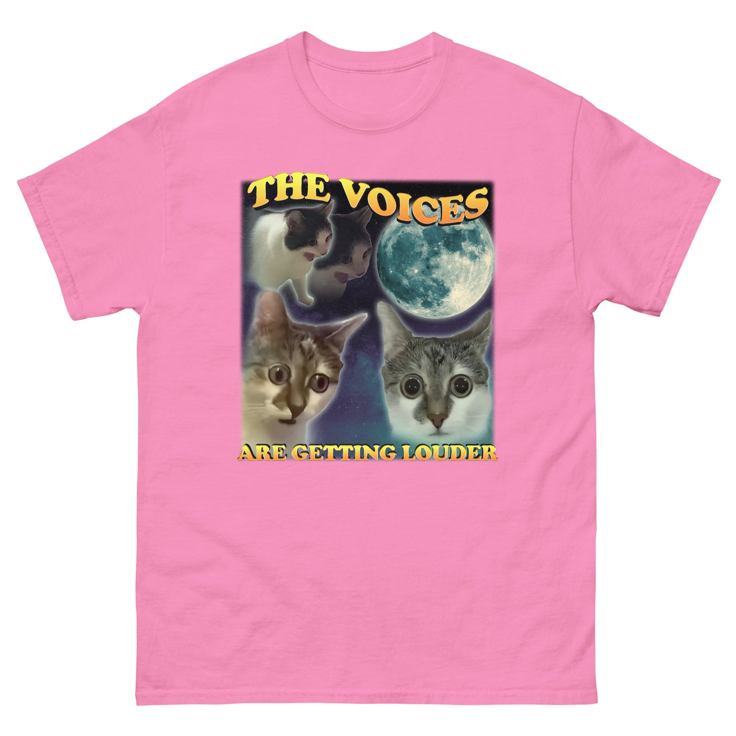 The voices are getting louder funny Cat Meme T-shirt