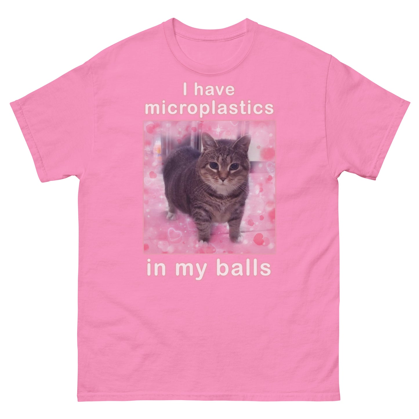 I Have Microplastics in my Balls Funny Cat Meme T-shirt