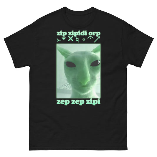 Alien Cat Meme T-shirt