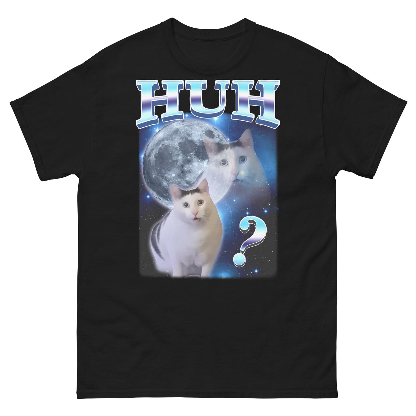 HUH Funny Dank Cat Meme Tee Shirt