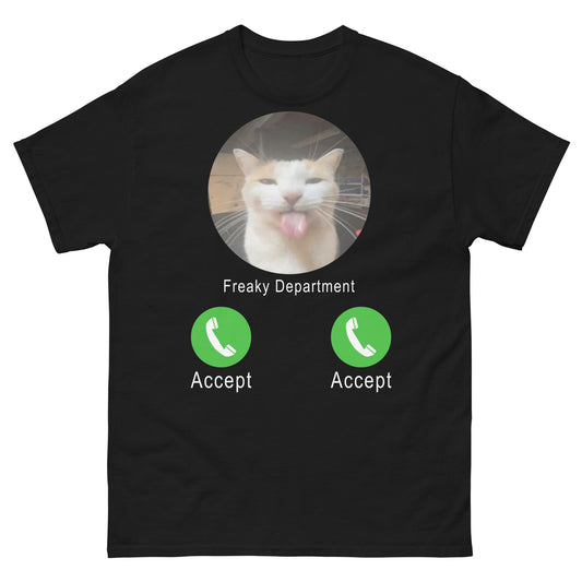 Freaky Department Funny Cat Meme Tee Shirt