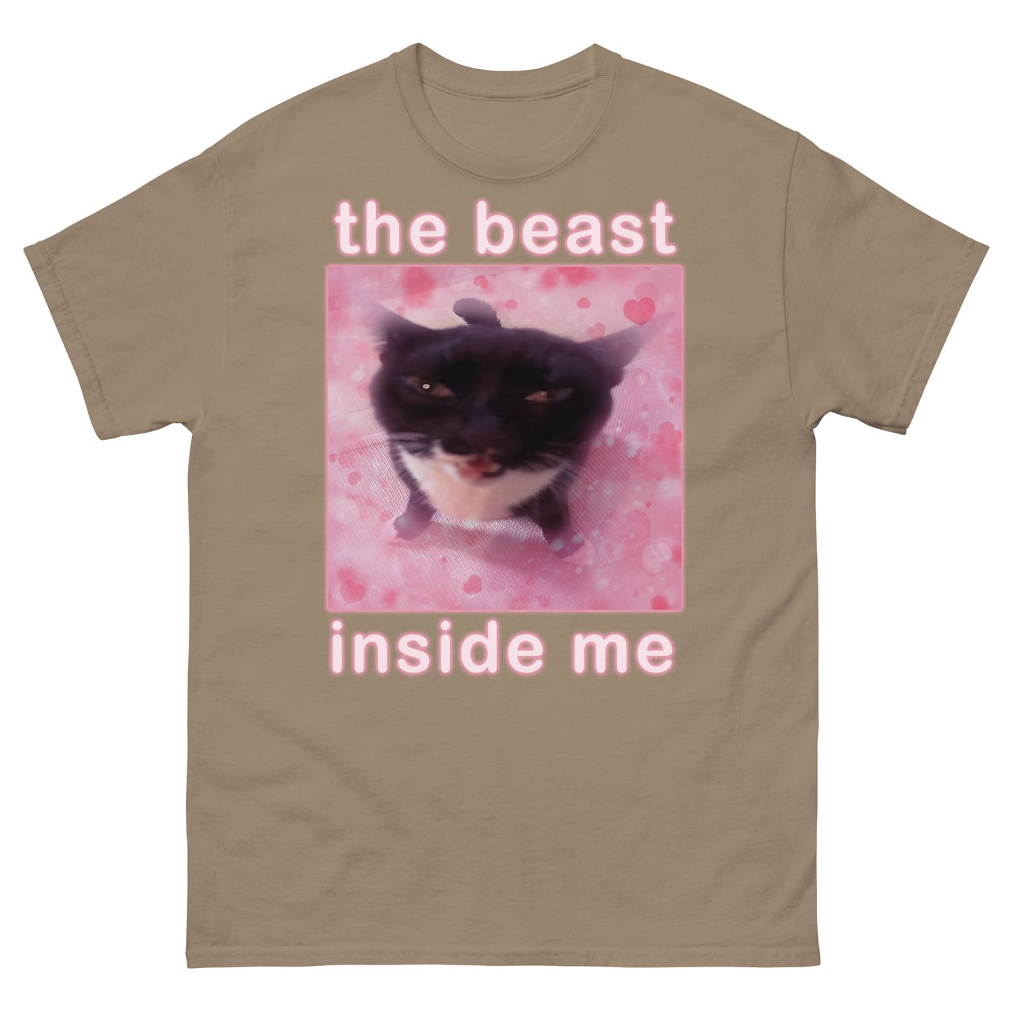 The Beast Inside Me Funny Cat Meme T-shirt