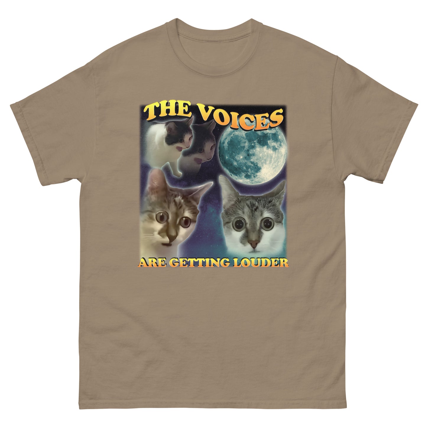 The voices are getting louder funny Cat Meme T-shirt