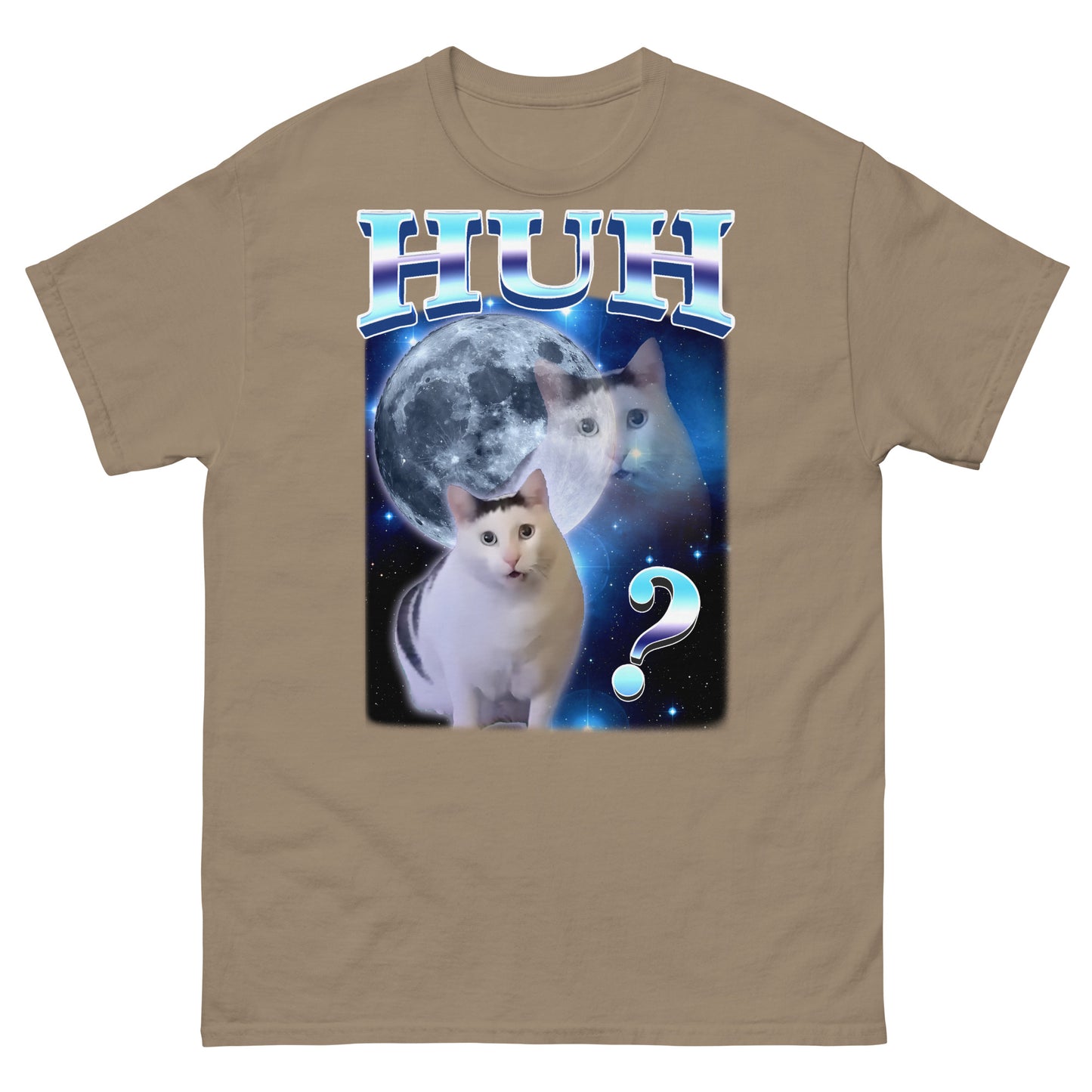 HUH Funny Dank Cat Meme Tee Shirt