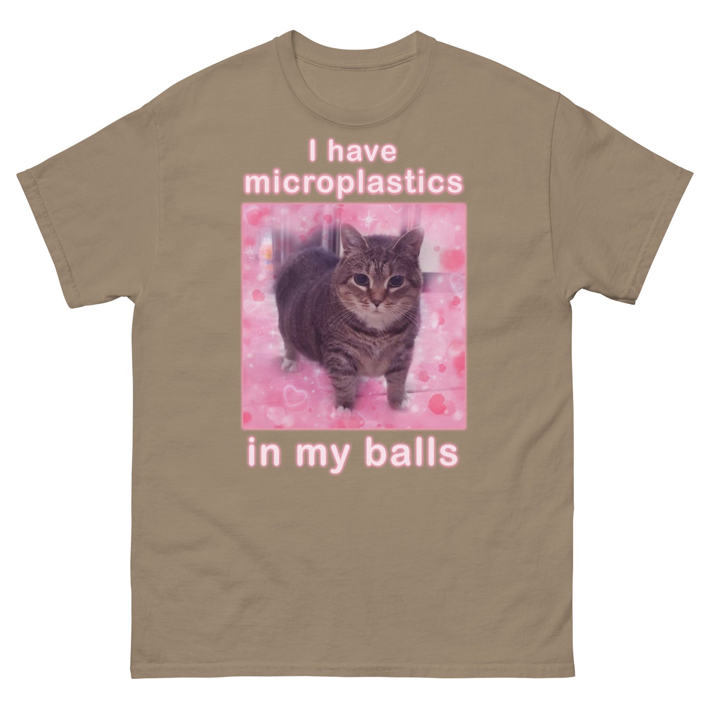 I Have Microplastics in my Balls Funny Cat Meme T-shirt