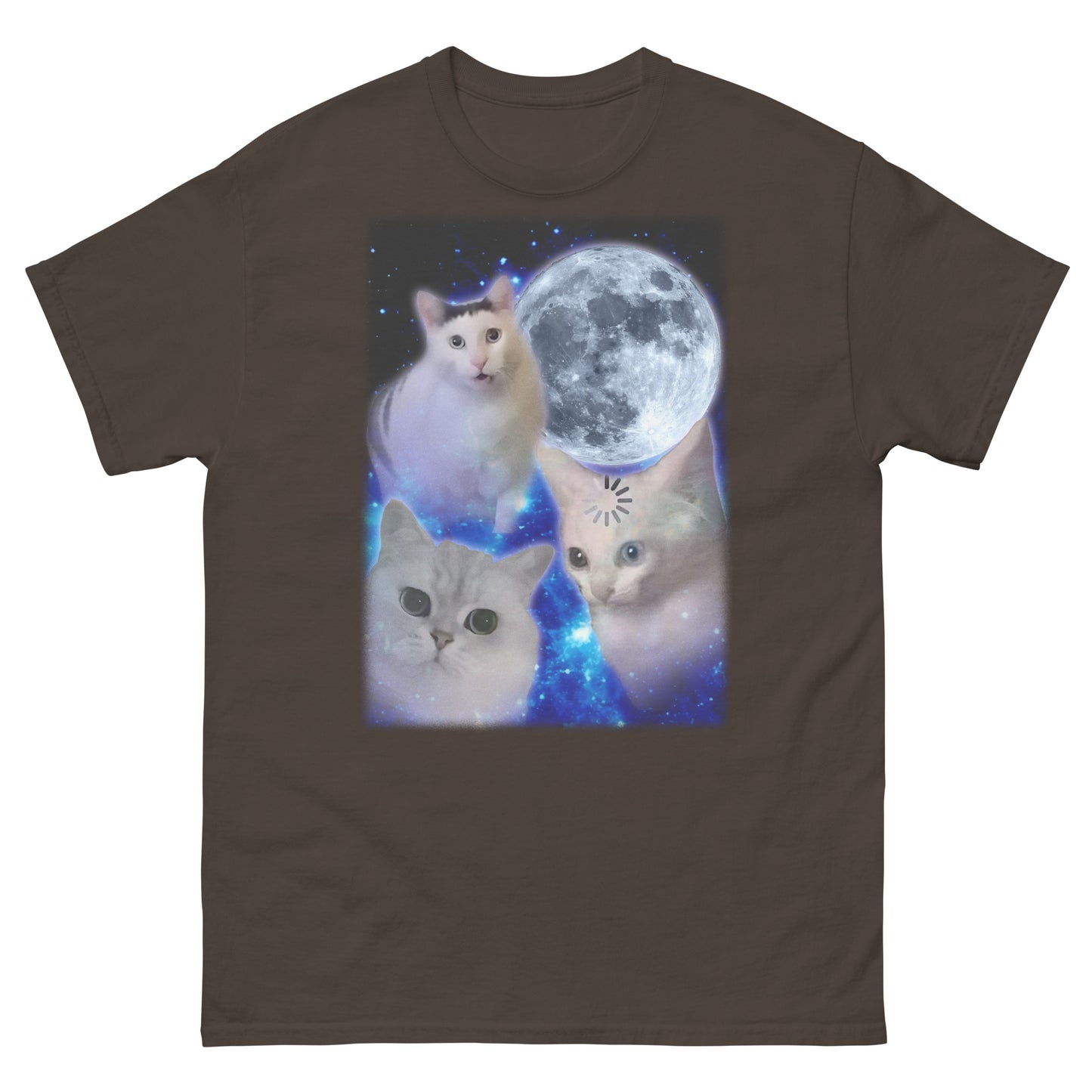 Confused Cats Moon T-shirt