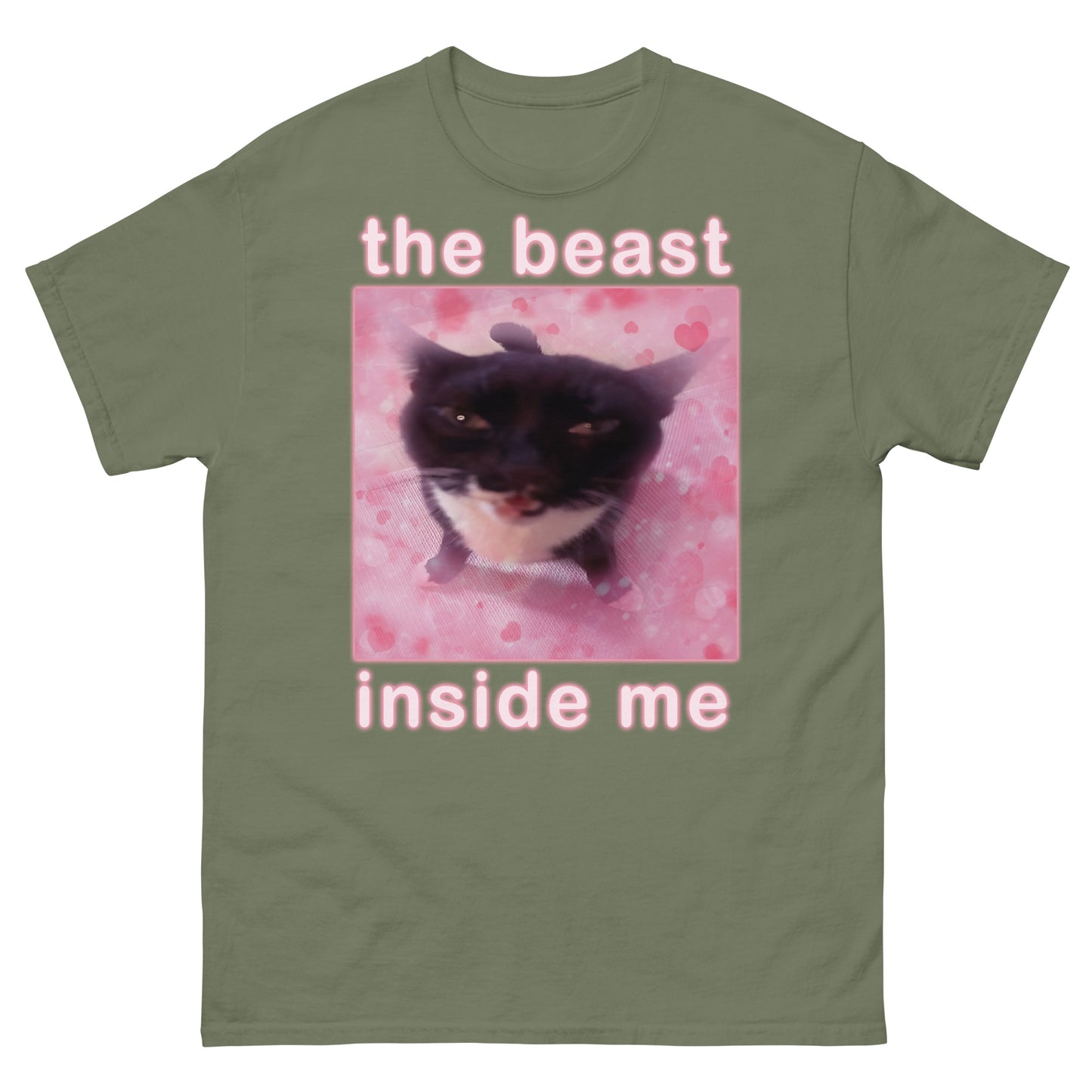 The Beast Inside Me Funny Cat Meme T-shirt