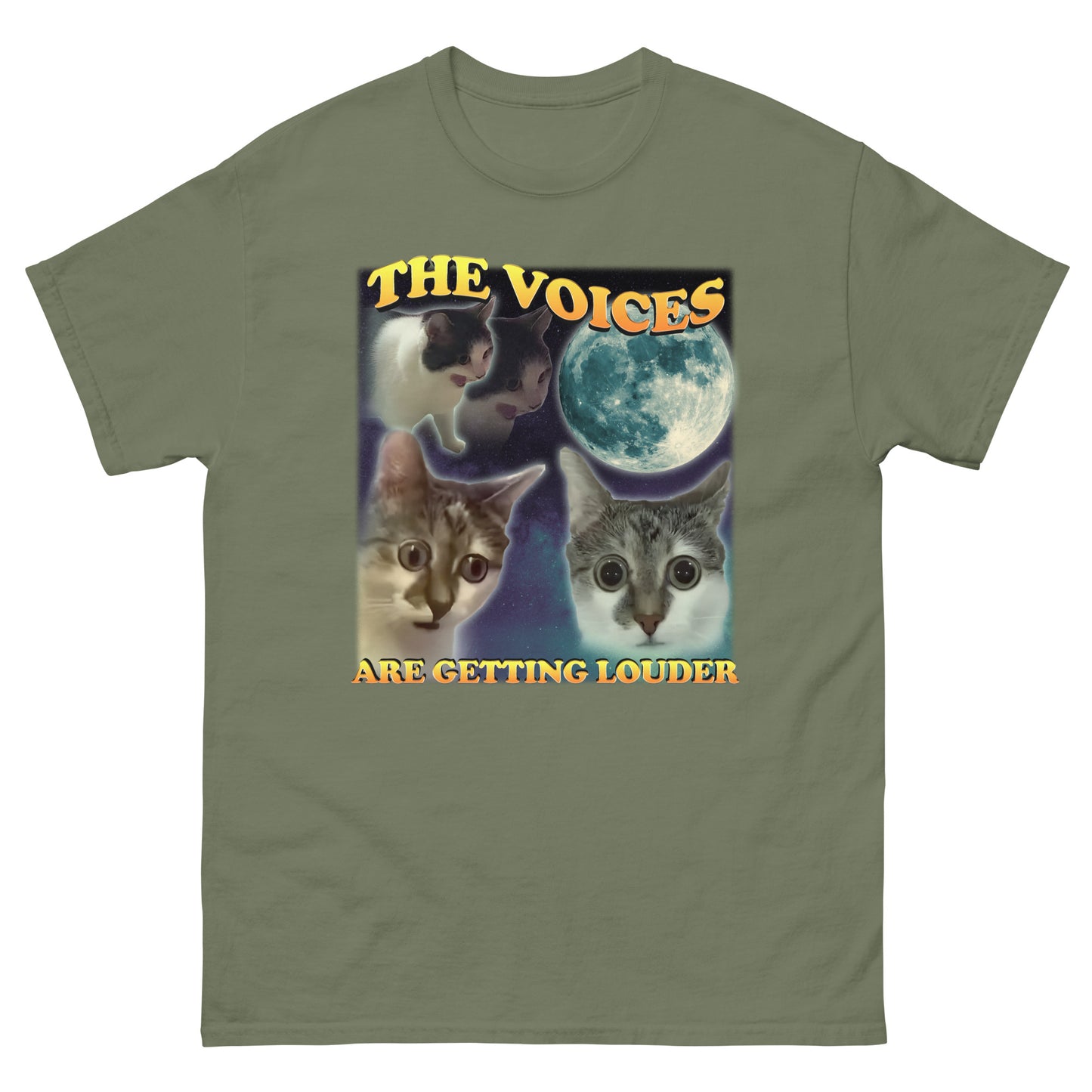 The voices are getting louder funny Cat Meme T-shirt