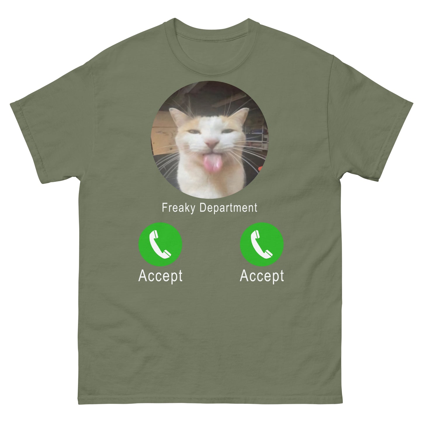 Freaky Department Funny Cat Meme Tee Shirt