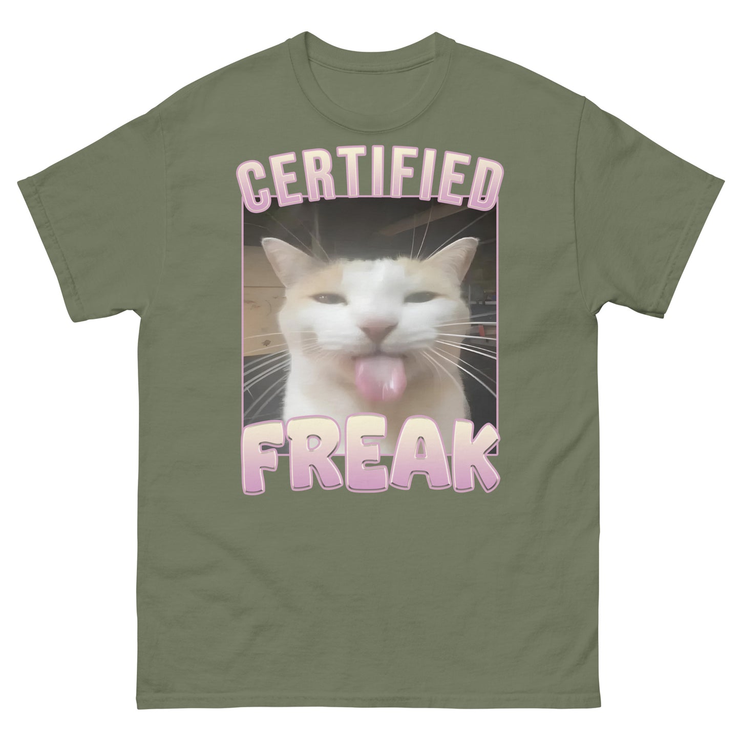 Certified Freak Funny Cat Meme T-shirt