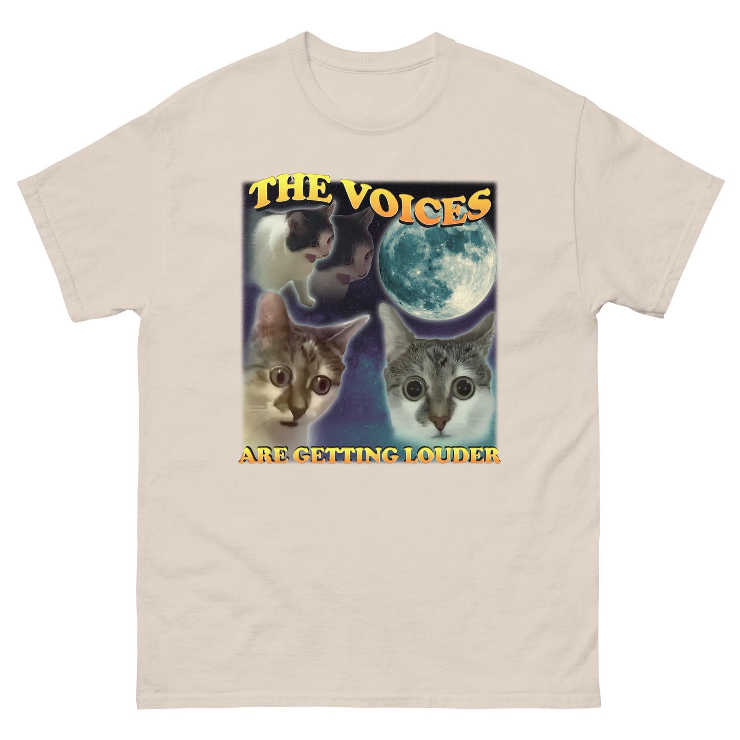 The voices are getting louder funny Cat Meme T-shirt