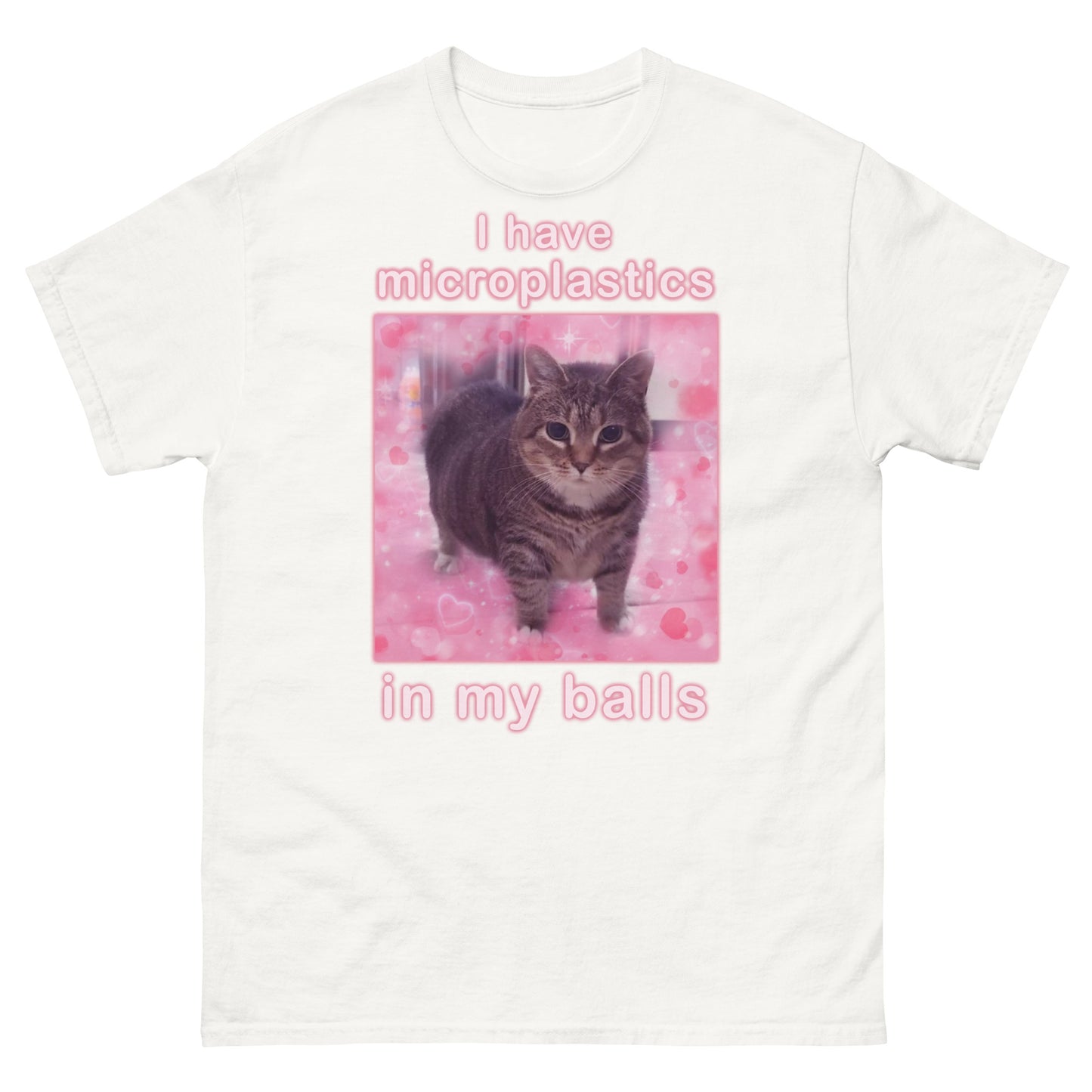 I Have Microplastics in my Balls Funny Cat Meme T-shirt