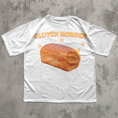 Gluten Morgen Funny Cat Meme T-shirt, Gift for Cat Lovers