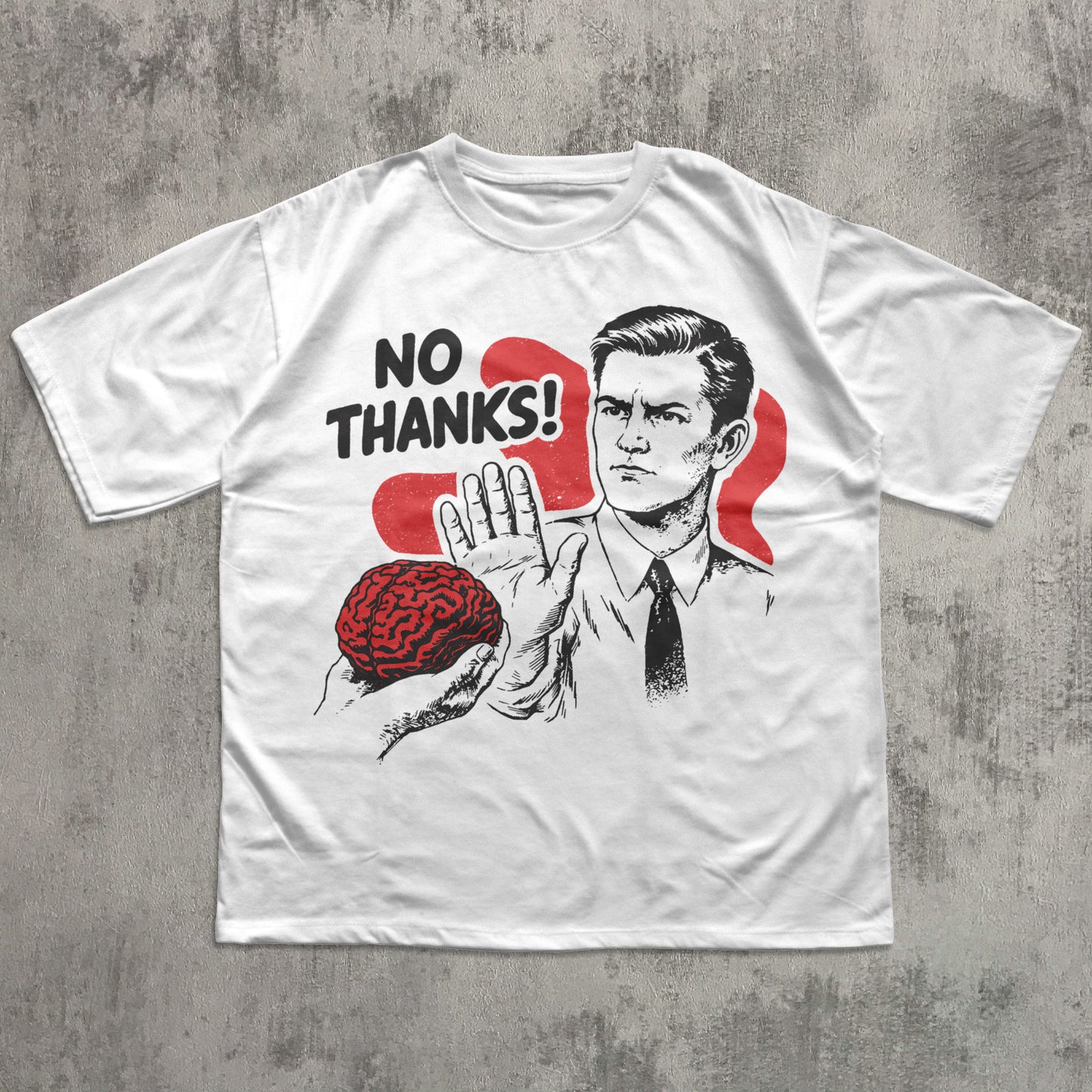 No Thanks Funny Retro T-shirt