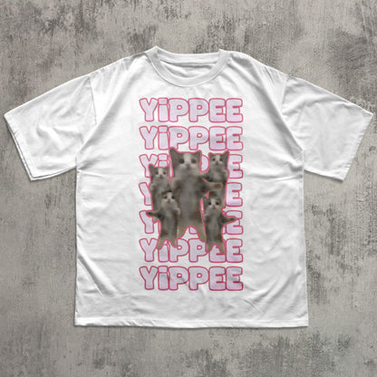 Yippee Funny Cat Meme T-shirt, Silly Cats Shirt