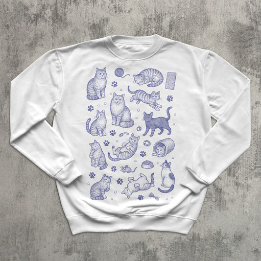 90s Retro Kittens Vintage Sweatshirt, Retro Cat Sweater, Cute Cats Sweater, Feline Lover Gifts