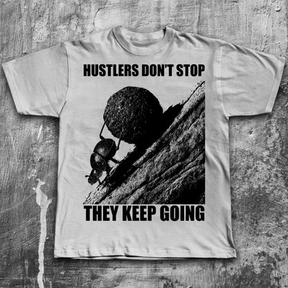 Hustlers Don't Stop They Keep Going Funny Dung Beetle T-shirt, 90s Retro Shirt