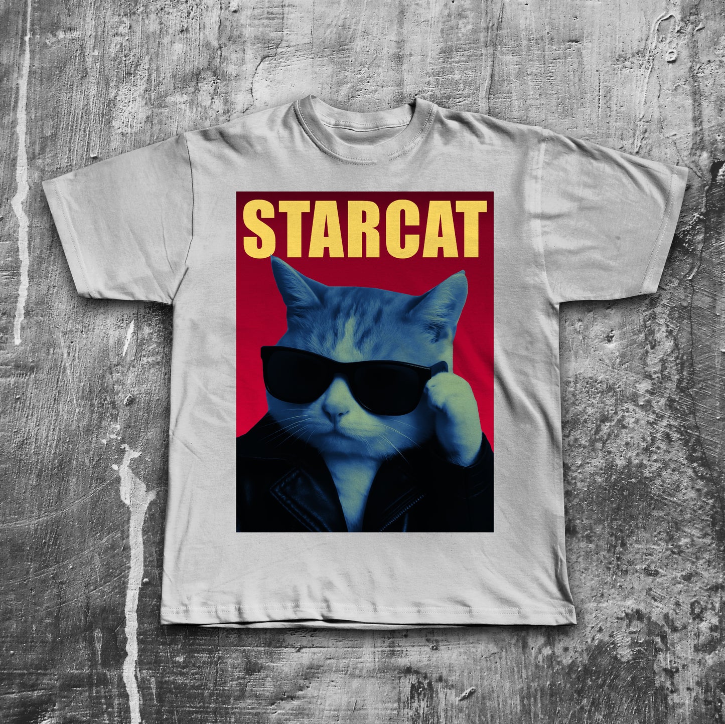 Starcat Funny Cat T-shirt, Parody Shirt, Stupid Tee
